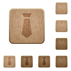 Tie wooden buttons