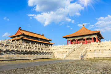 Fototapeta premium The world famous historical and cultural monument,Beijing Forbidden City,China