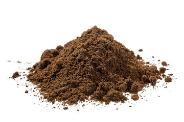 Heap of Turkish coffee isolated on white background. 