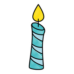 candle birthday isolated icon