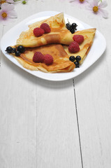 Pancakes with fresh berries
