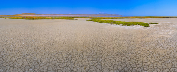 cracked ground in place of a dry during a drought