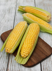 Fresh corn on the cob