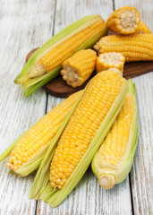 Fresh corn on the cob