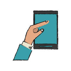 touhscreen smartphone device vector icon illustration graphic design