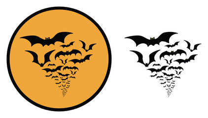 BATS SWARM HALLOWEEN ICON