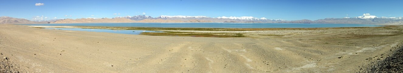Beautiful Karakul lake, M41 Pamir Highway, Tajikistan