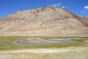 Fototapeta premium Beautiful remote Tajik National Park, Bartang Valley, Pamir Mountain Range, Tajikistan