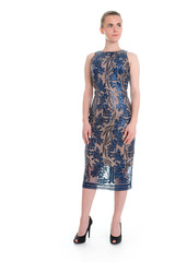 Cute woman in gorgeous dress