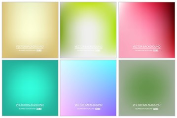 Abstract Creative concept vector multicolored blurred background set. For Web and Mobile Applications, art illustration template design, business infographic and social media, modern decoration