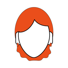 Faceless woman character icon vector illustration graphic design