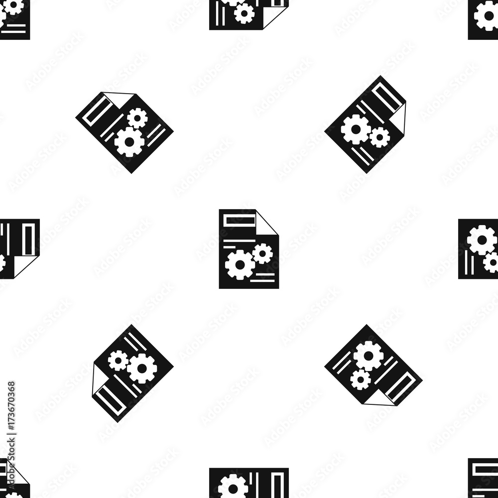 Poster web setting pattern seamless black