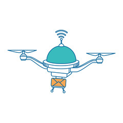 drone flying technology with envelope