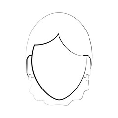 Faceless woman character icon vector illustration graphic design