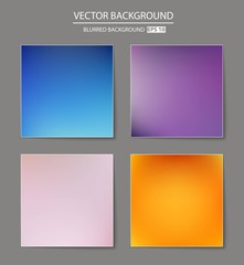 Fototapeta premium Abstract Creative concept vector multicolored blurred background set. For Web and Mobile Applications, art illustration template design, business infographic and social media, modern decoration