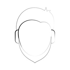 Faceless man character icon vector illustration graphic design