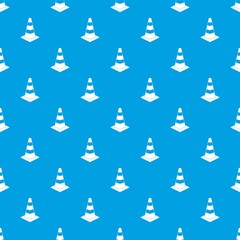 Obraz premium Traffic cone pattern seamless blue