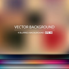 Fototapeta premium Abstract Creative concept vector multicolored blurred background set. For Web and Mobile Applications, art illustration template design, business infographic and social media, modern decoration