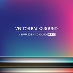 Fototapeta premium Abstract Creative concept vector multicolored blurred background set. For Web and Mobile Applications, art illustration template design, business infographic and social media, modern decoration