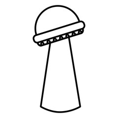 futuristic building isolated icon