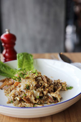Fried Noodles with Chicken , Thai food