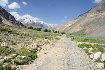 Beautiful Bartang Valley near Ghudara, Pamir Mountain Range, Tajikistan