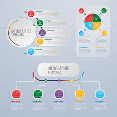 Set of infographics design and marketing icons vector. Business concept