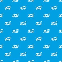 Truck mounted crane pattern seamless blue