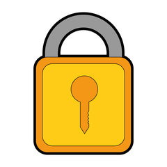 safe padlock isolated icon