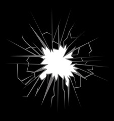 Naklejka premium Crushed glass hand drawn, vector illustration