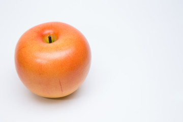 The fresh apple red on white background image