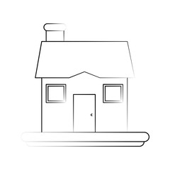 typical cartoon house draw vector icon illustration graphic design
