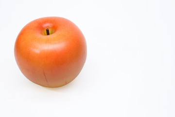The fresh apple red on white background image