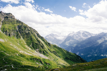 Fototapeta na wymiar Beautiful landscape in the Alps.