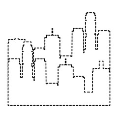 cityscape futuristic buildings icon