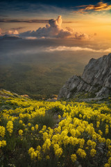 A great view of the mountain valley