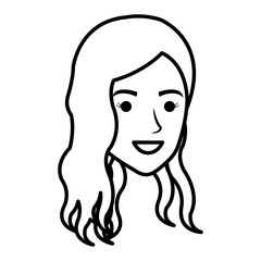 beautiful woman head avatar character