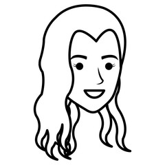 beautiful woman head avatar character