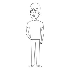 young man standing avatar character