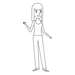 beautiful woman standing avatar character