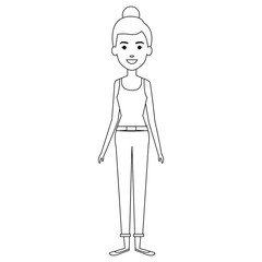 beautiful woman standing avatar character
