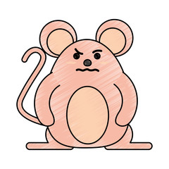 rude face mouse rodent vector icon illustration graphic design