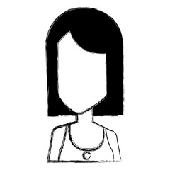 beautiful woman avatar character vector illustration design