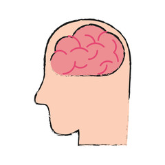 medical human brain vector icon illustration graphic design