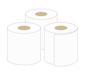 トイレットペーパー　イラスト