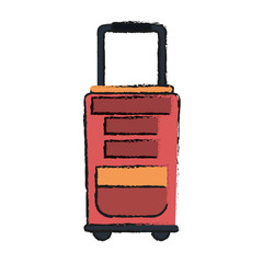 travel suitcase bag vector icon illustration graphic design