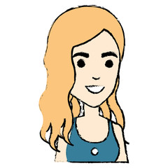 beautiful woman avatar character vector illustration design