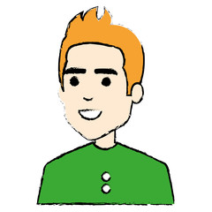 young man avatar character vector illustration design