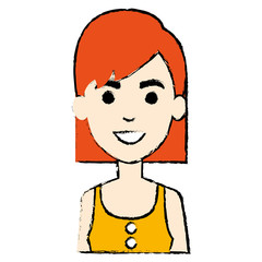 beautiful woman avatar character vector illustration design