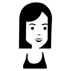 beautiful woman avatar character vector illustration design